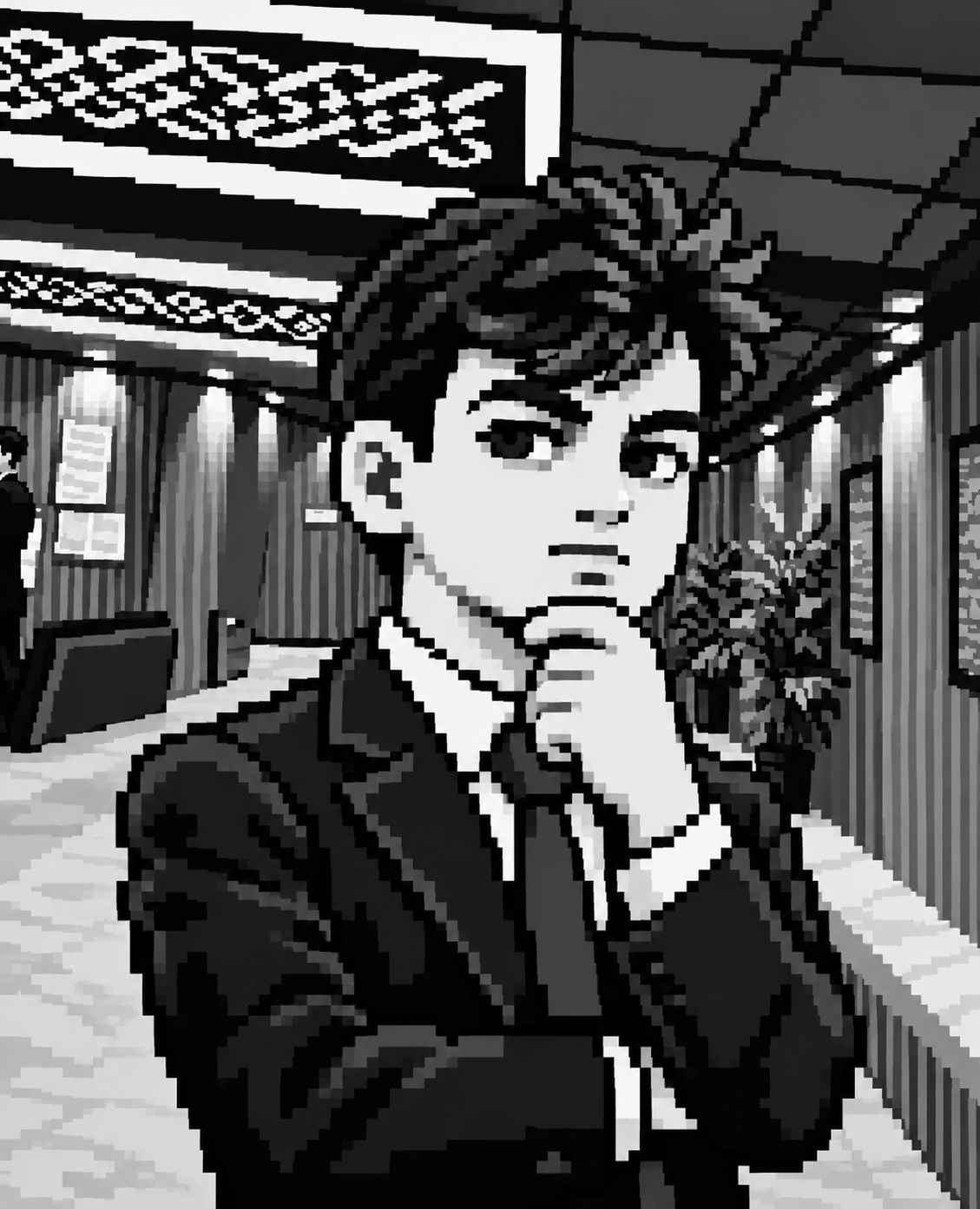Pixel-art portrait representing Mustafa Alzaidi